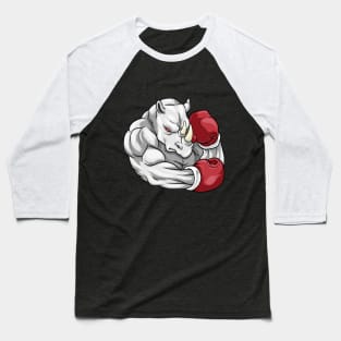 Rhino as boxer with boxing gloves Baseball T-Shirt